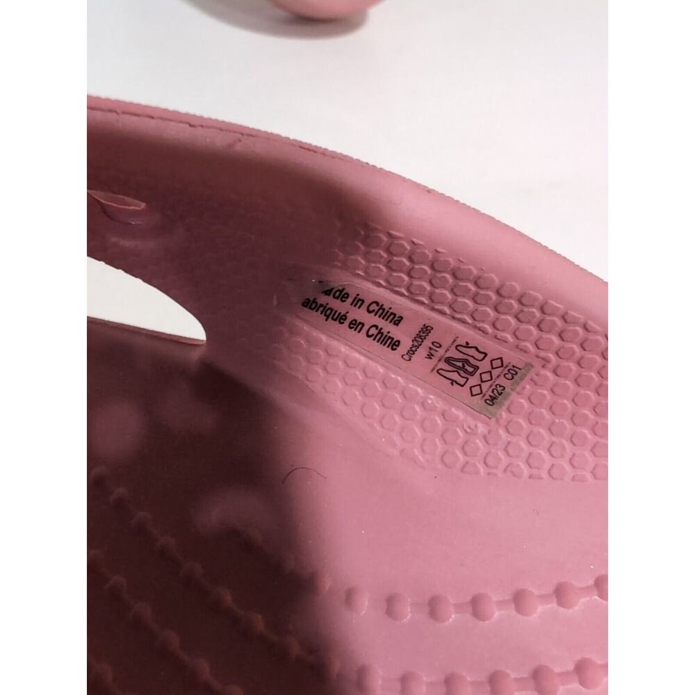 Crocs Baya Platform Flip Flop Thong Pink Rubber Women's 10 Excellent Condition - Picture 12 of 12